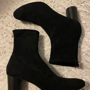 Women’s black ankle boots, size 9.  Worn once, great condition
